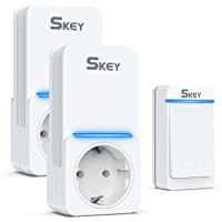 Timbre Inalámbrico con Enchufe Timbre IP55 Impermeable para Puerta- 38 Melodías Rango de 300M de Distancia Timbre para…